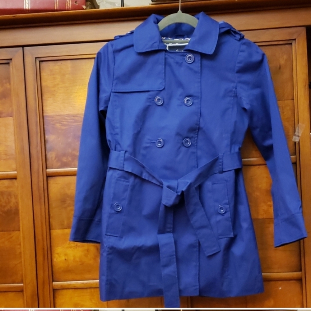 Jacadi Paris Blue Longsleeve Hoodie Girl's Coat Size 10